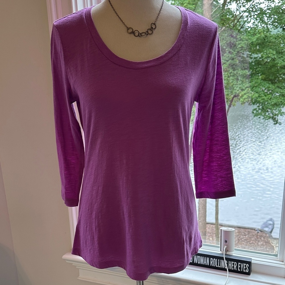 GAP 3/4 Sleeve Scoopneck Tee, 100% cotton, Medium, Like New